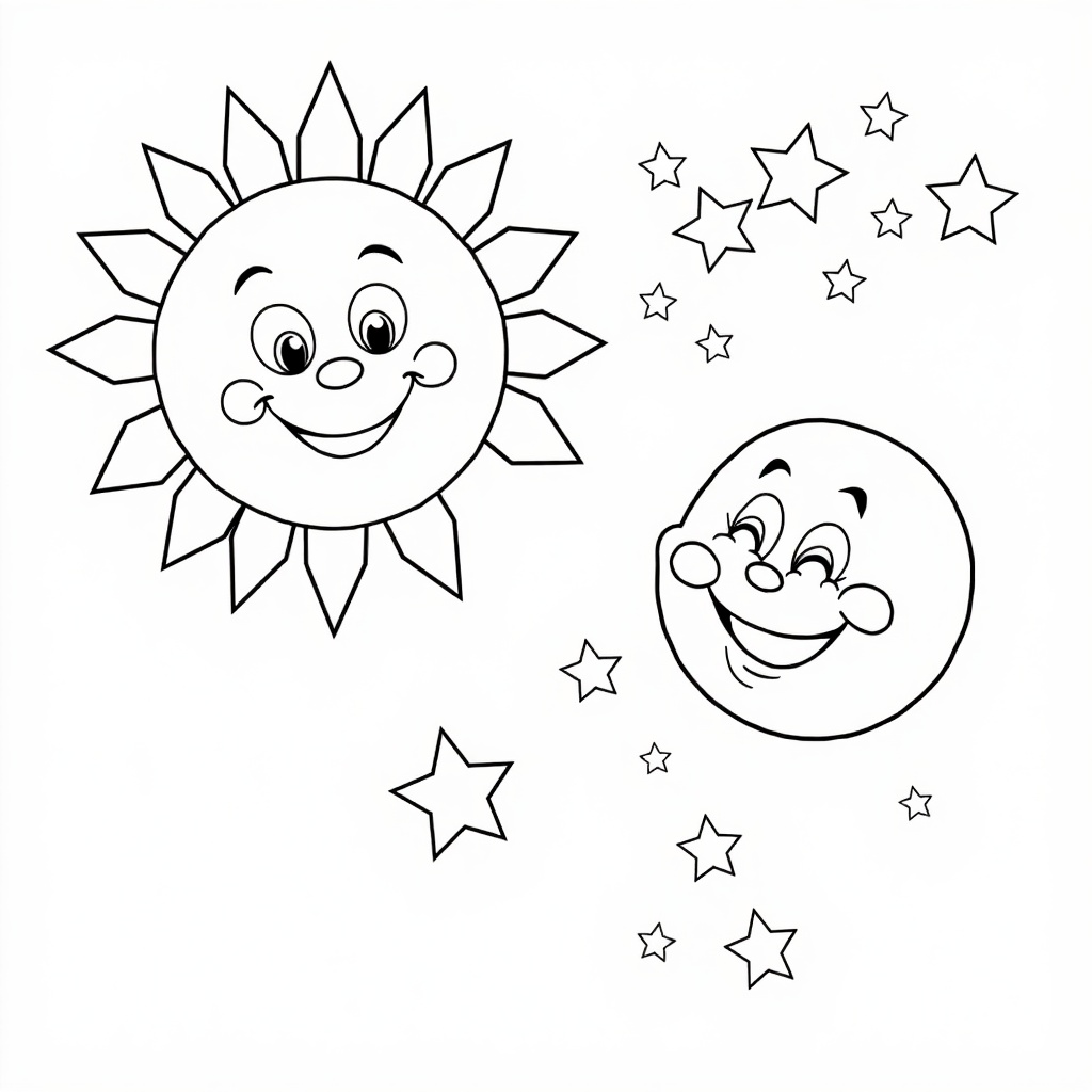 Sunshine and Moonlight Fun colored preview