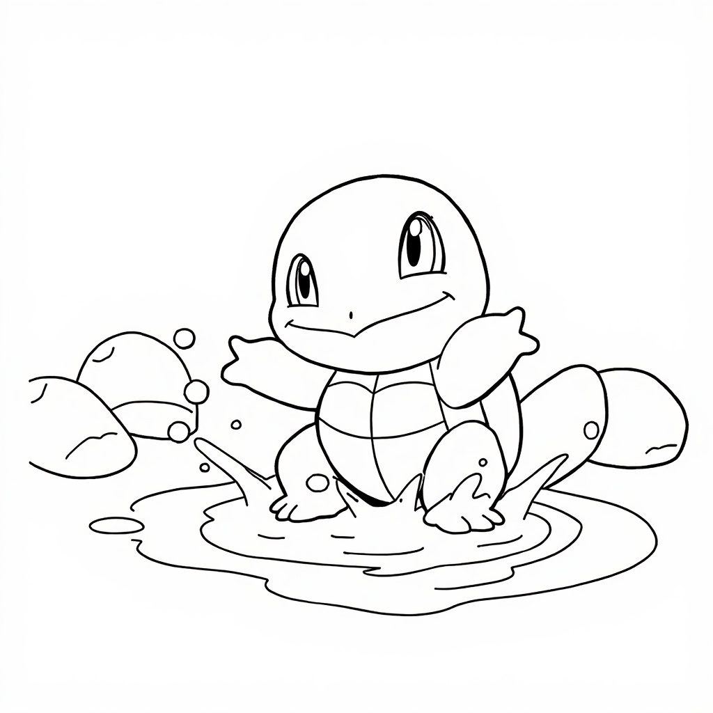 Splashing Fun with Squirtle colored preview