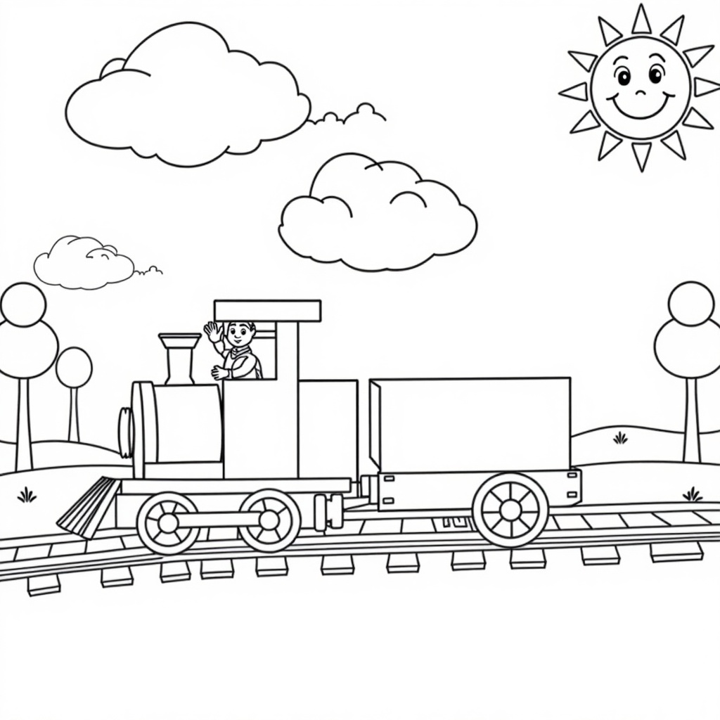 Chugging Along with Joy colored preview