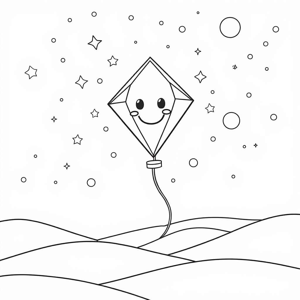 Kite Among the Stars colored preview