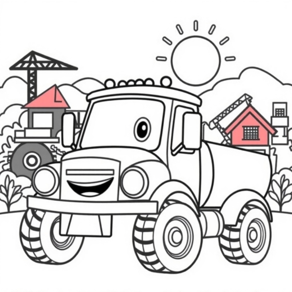 Happy Transport Truck colored preview