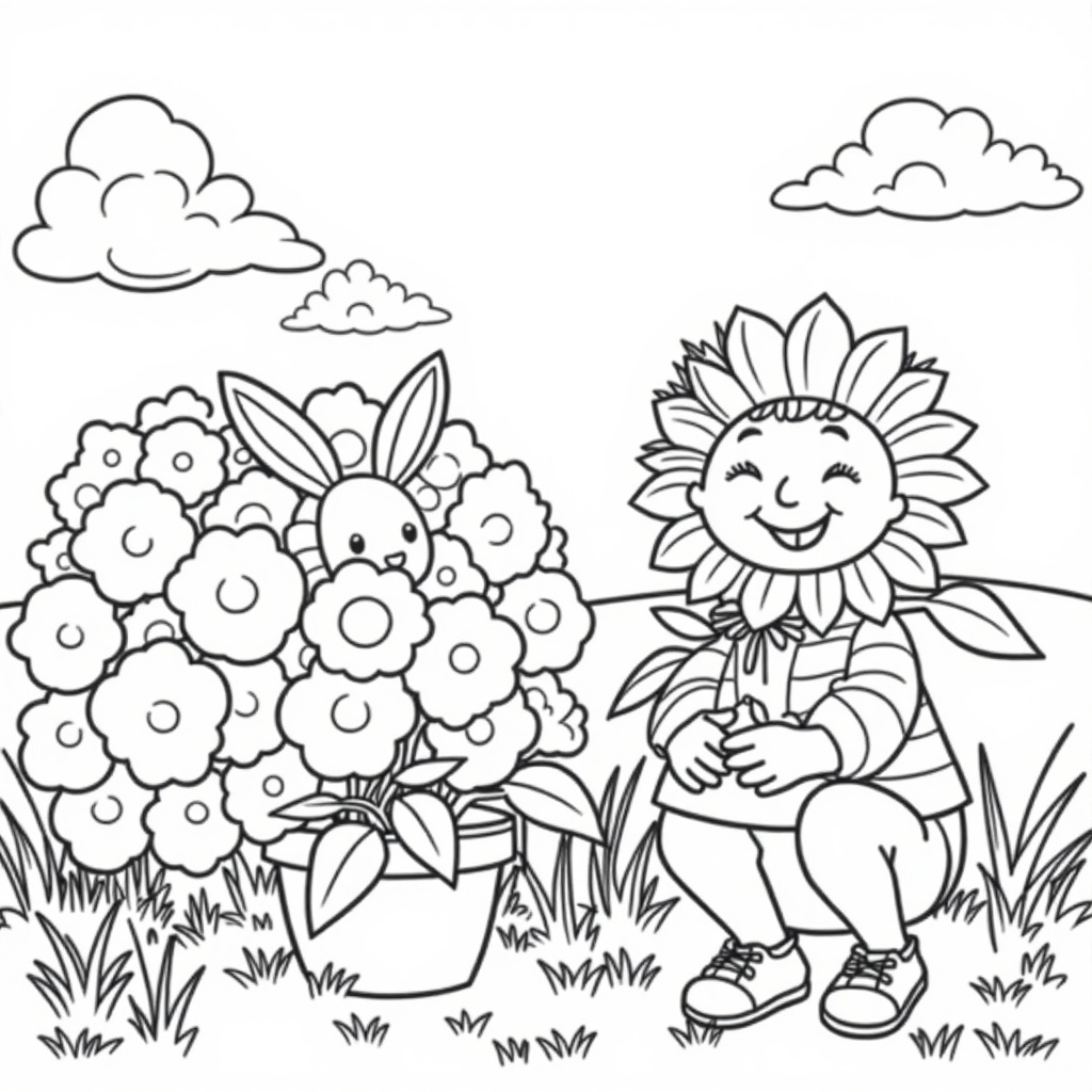 Springtime Gardening Fun colored preview