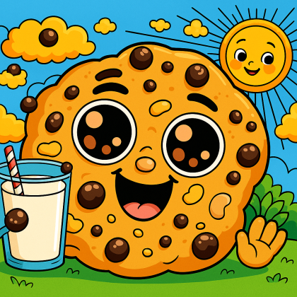 Cookie and Milk Friends colored preview