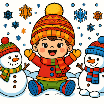 Winter Wonder Fun colored preview