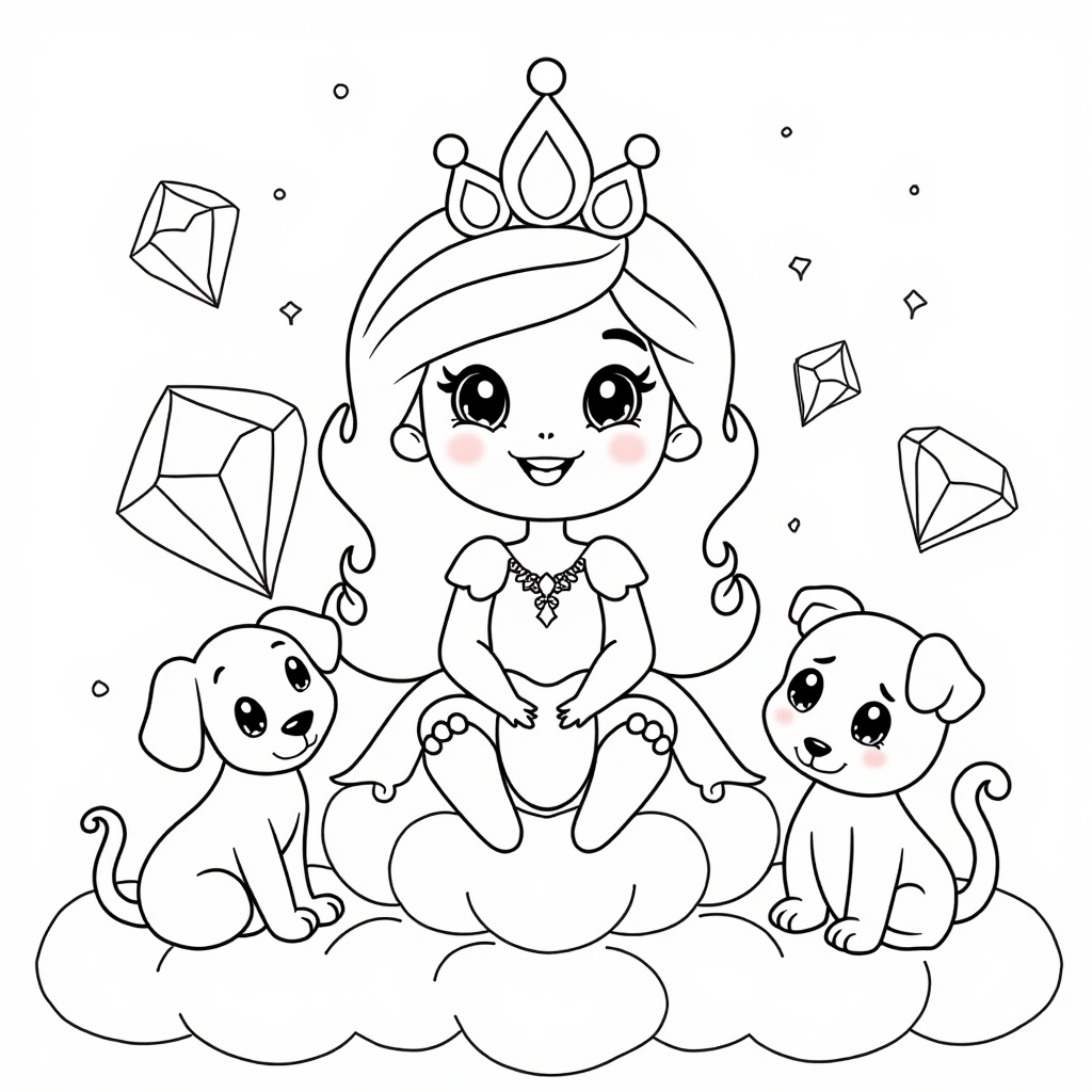 Princess and Her Jewels colored preview