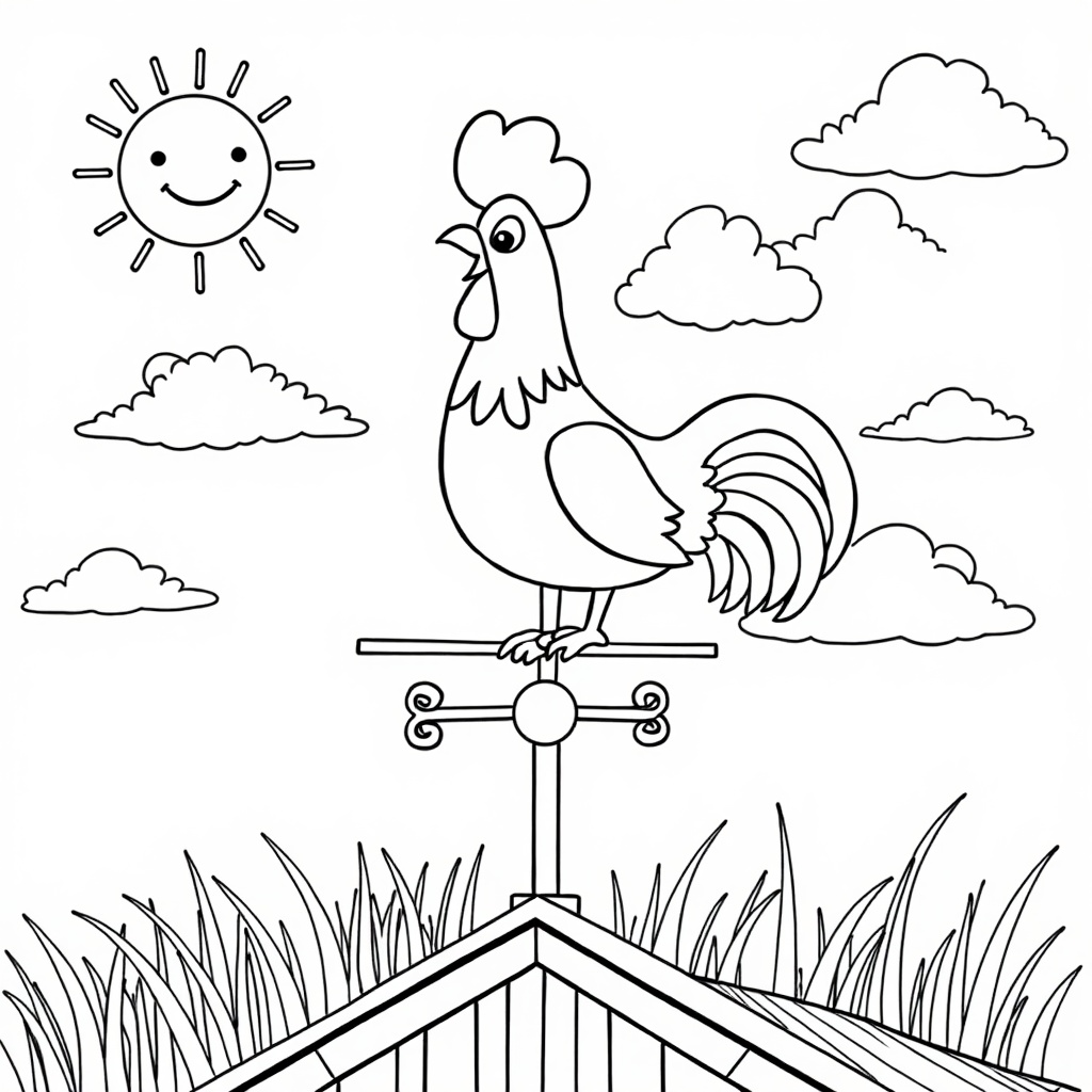 Sunny Weather Vane Fun colored preview