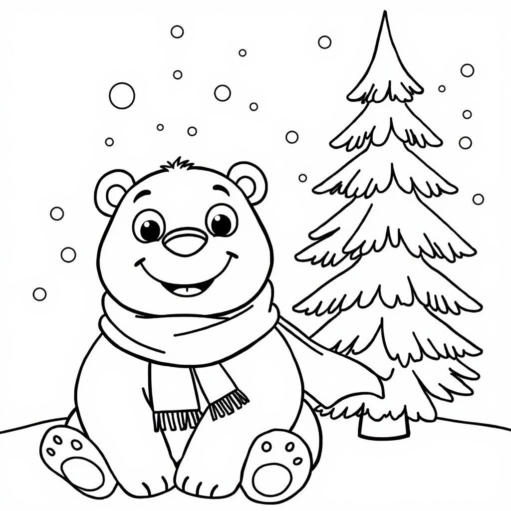 Winter Joy with Polar Bear colored preview