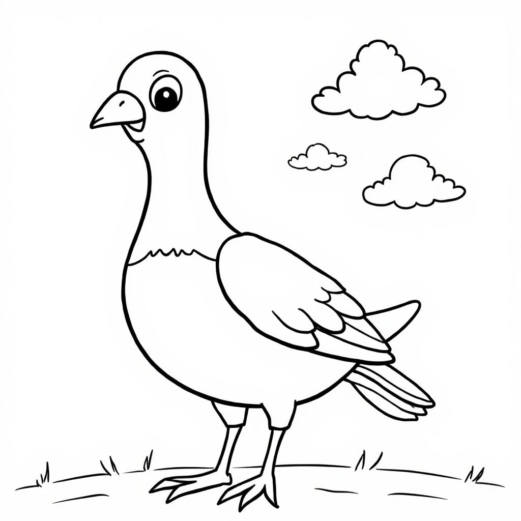 Playful Pigeon Fun colored preview