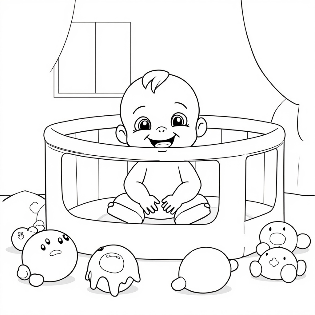 Baby's Playful Adventure colored preview