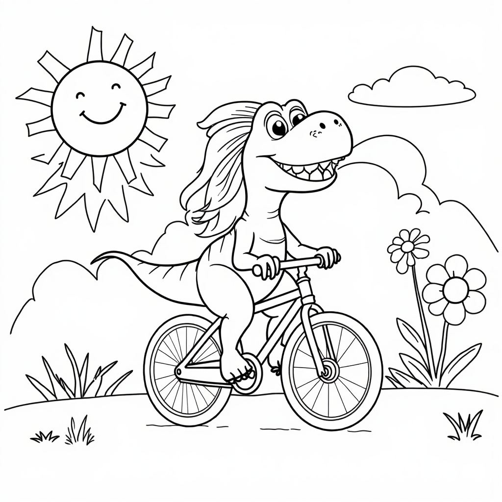 Dino's Bike Adventure colored preview