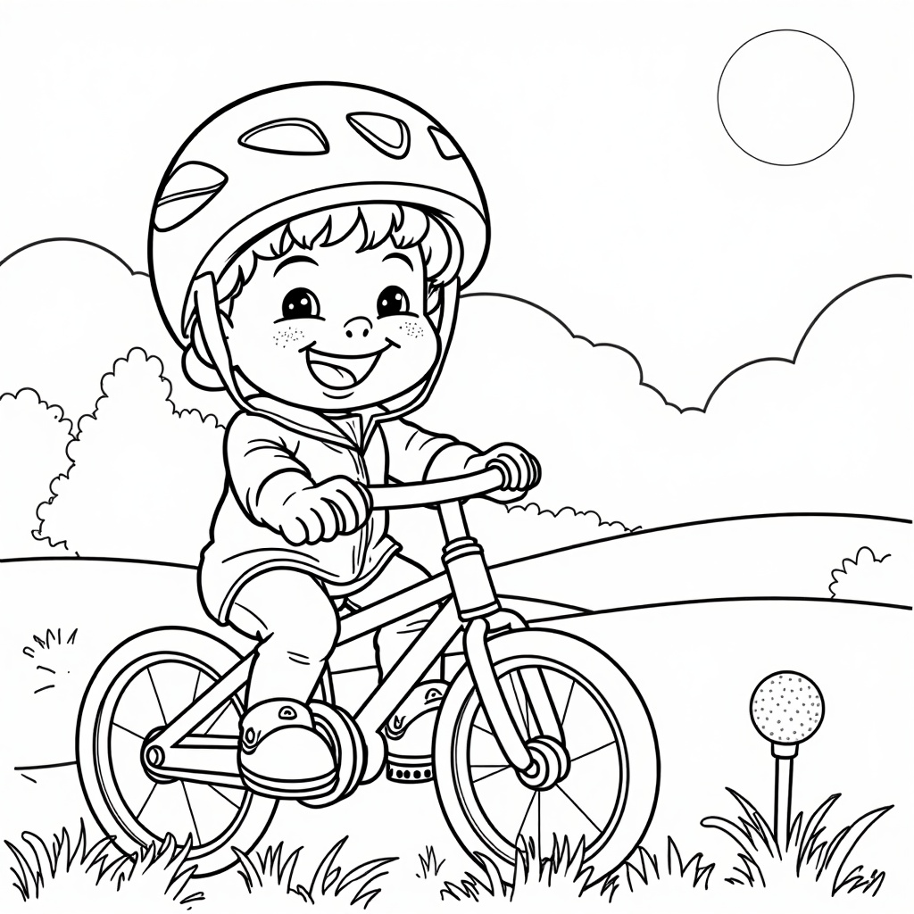 Bike and Golf Fun colored preview