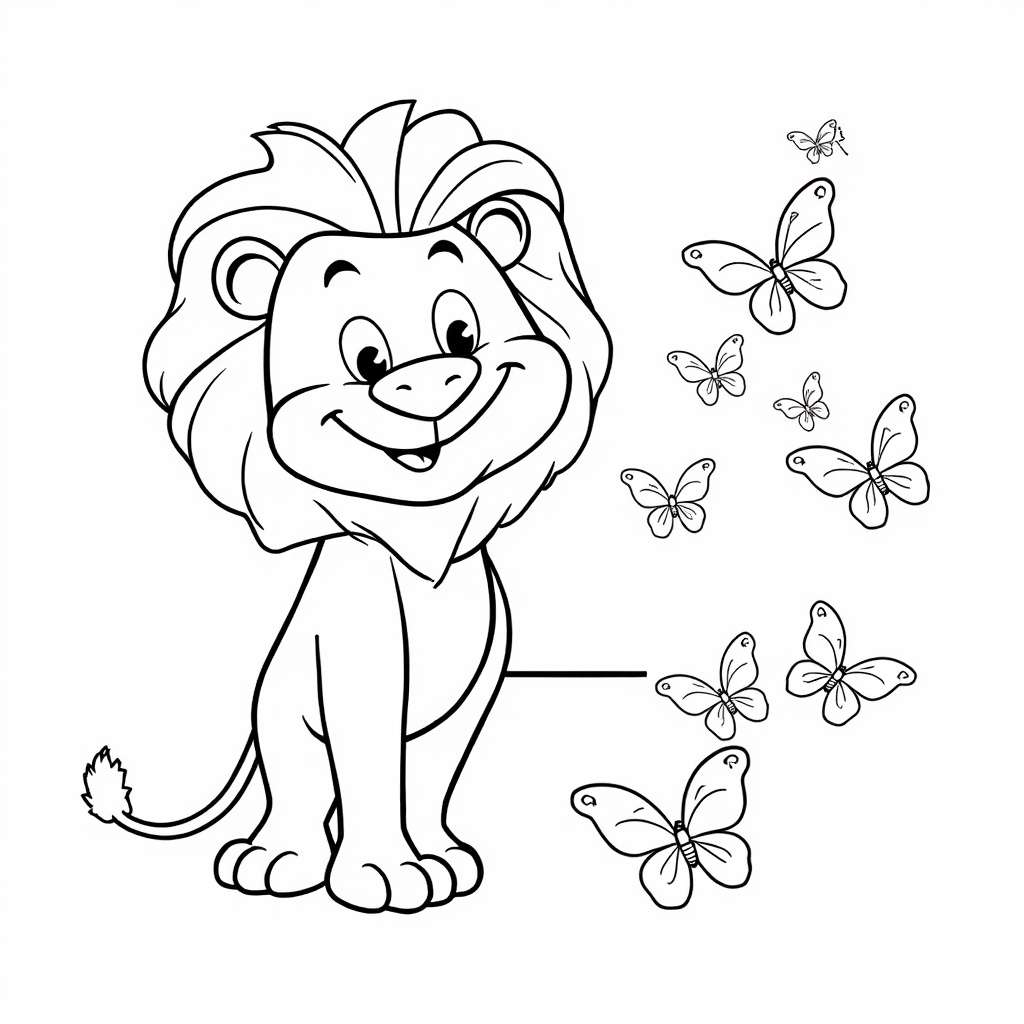 Lively Lion and Letter L colored preview