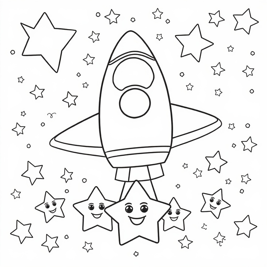 Starry Shuttle Adventure colored preview