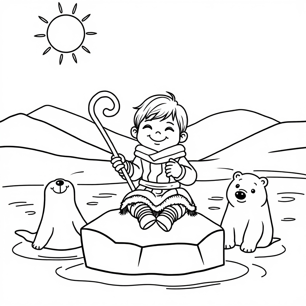 Fishing Fun in the Ice colored preview