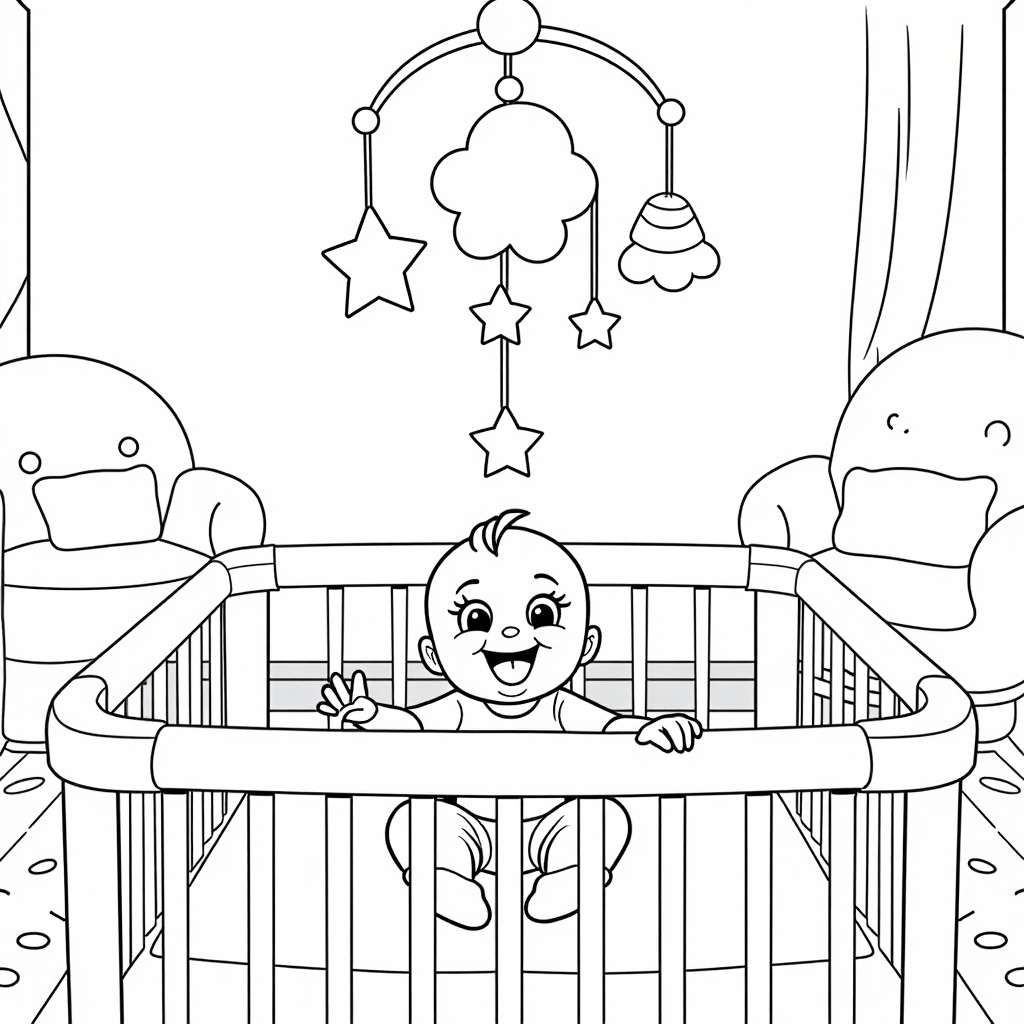 Playtime in the Nursery colored preview