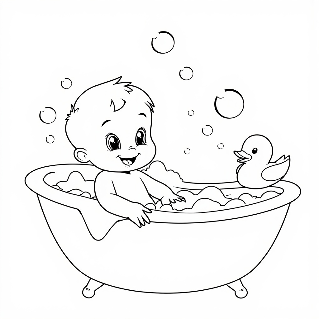 Bubbly Bath Time Fun colored preview