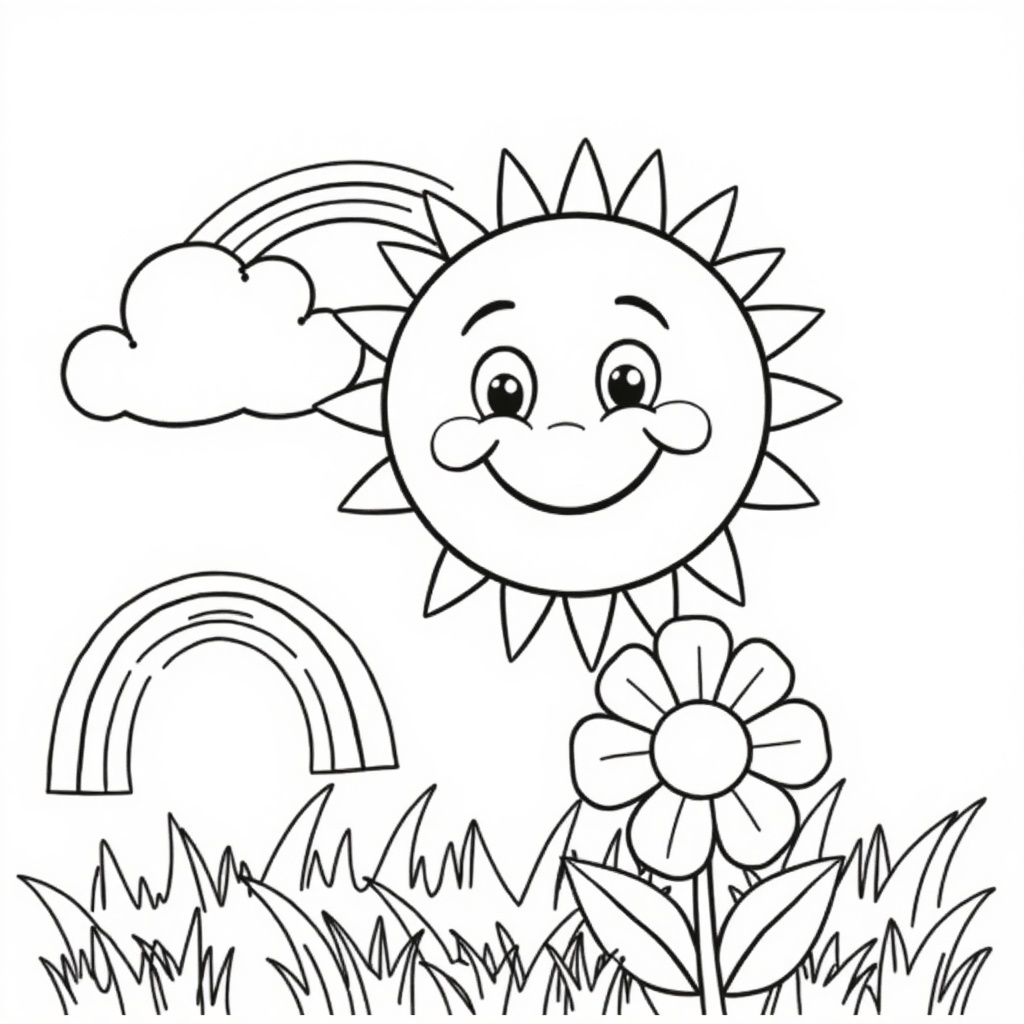 Rainbow Sunshine Fun colored preview