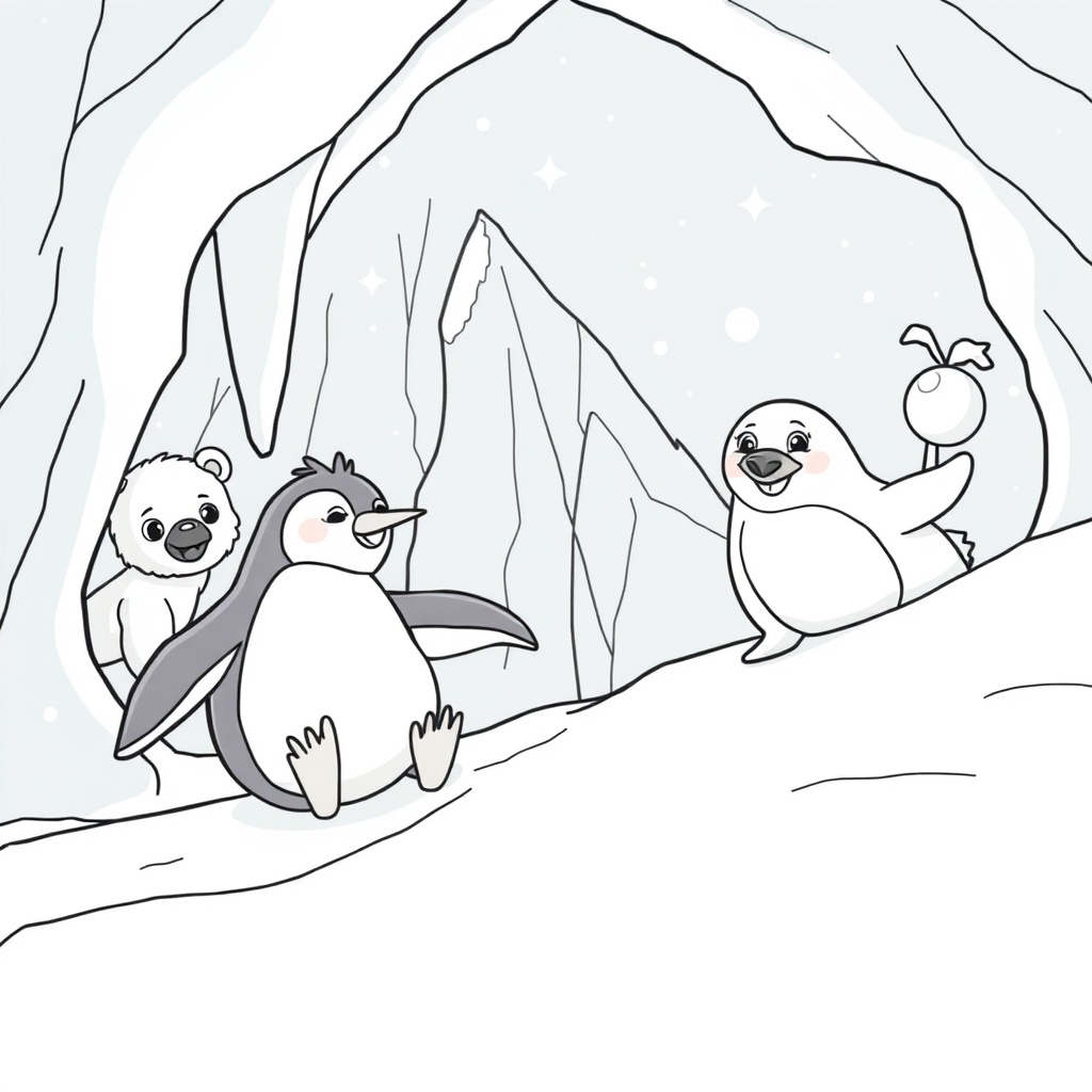 Penguin's Ice Cave Adventure