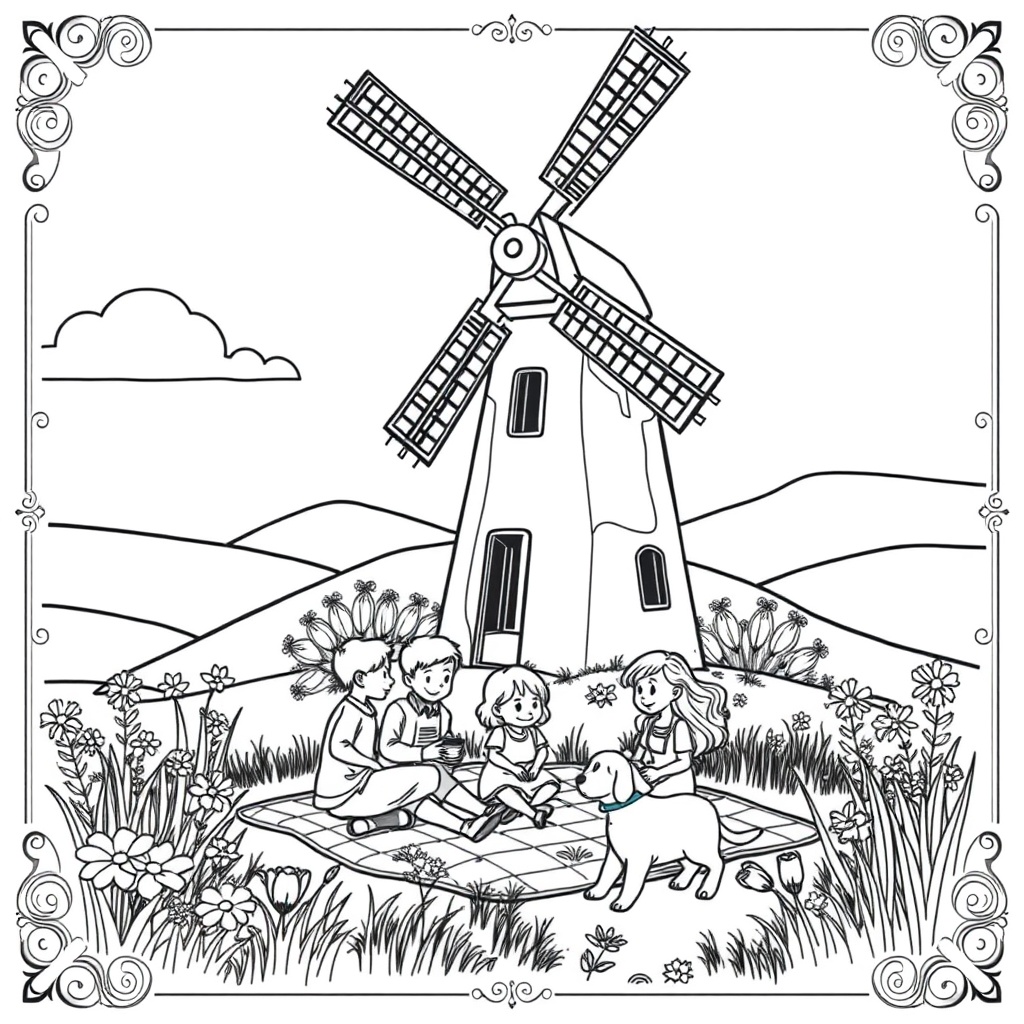 Whimsical Windmill Picnic