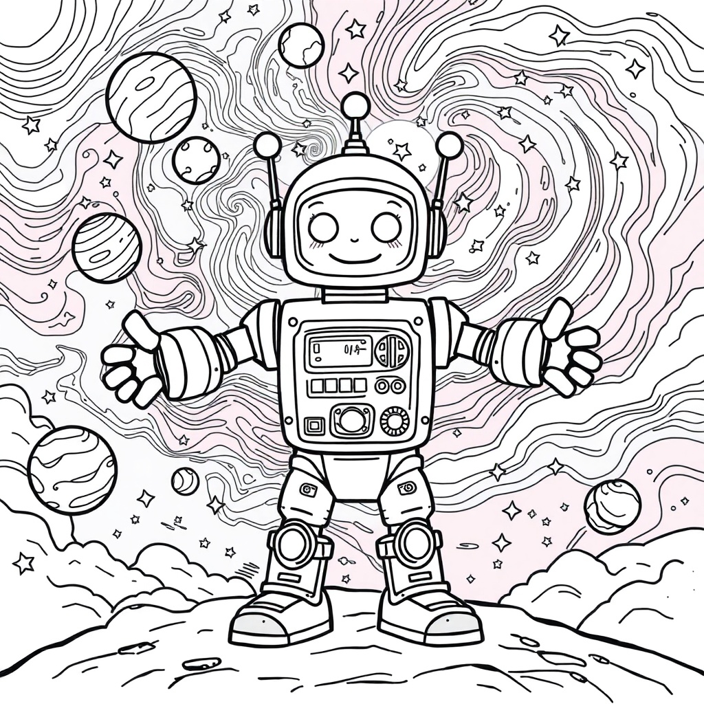 Joyful Space Robot Adventure