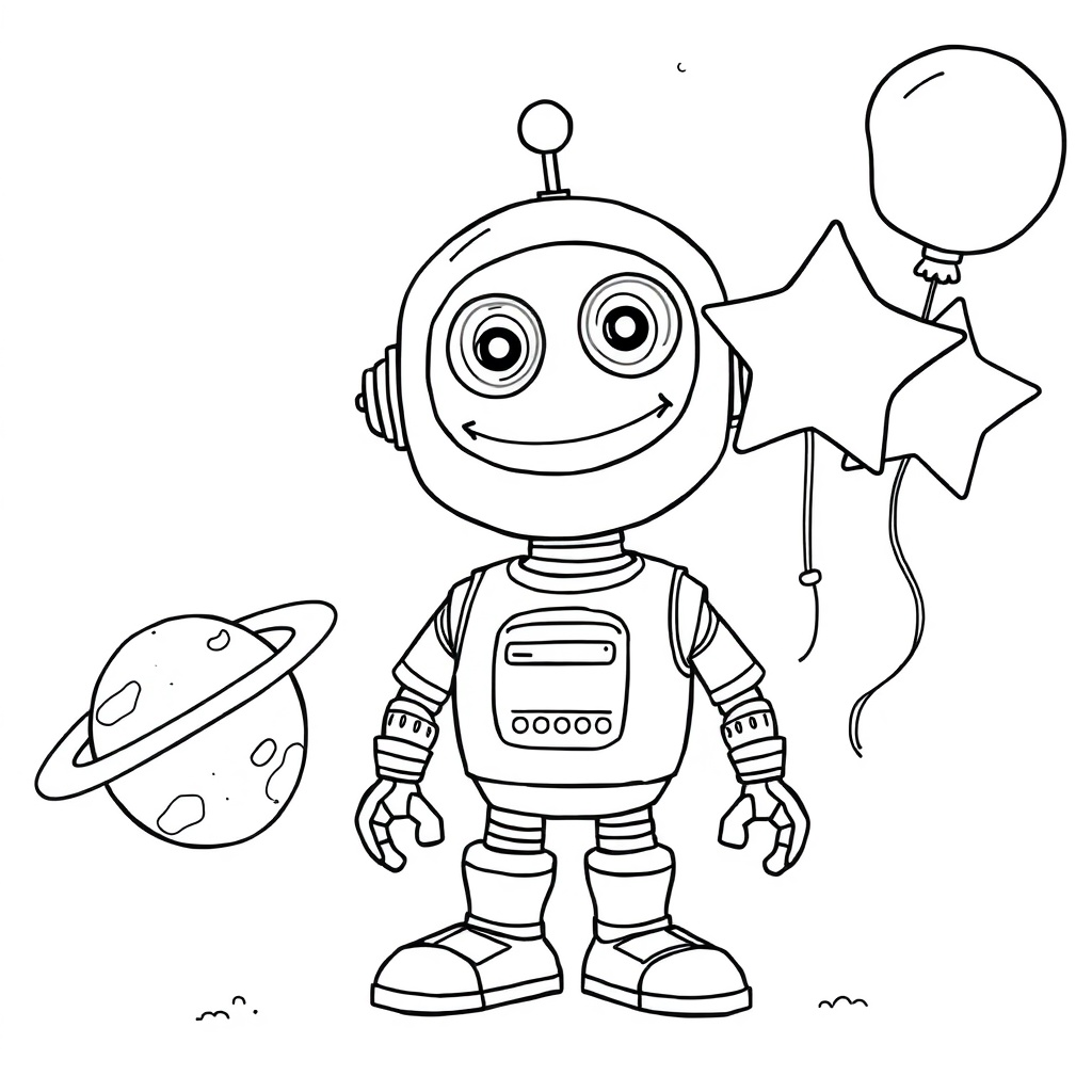 Joyful Space Robot Fun