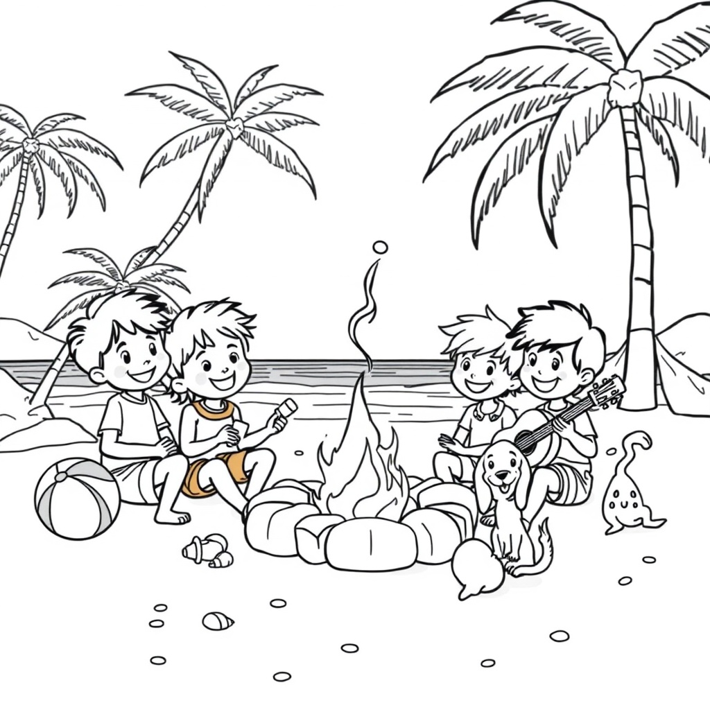 Campfire Fun on the Island