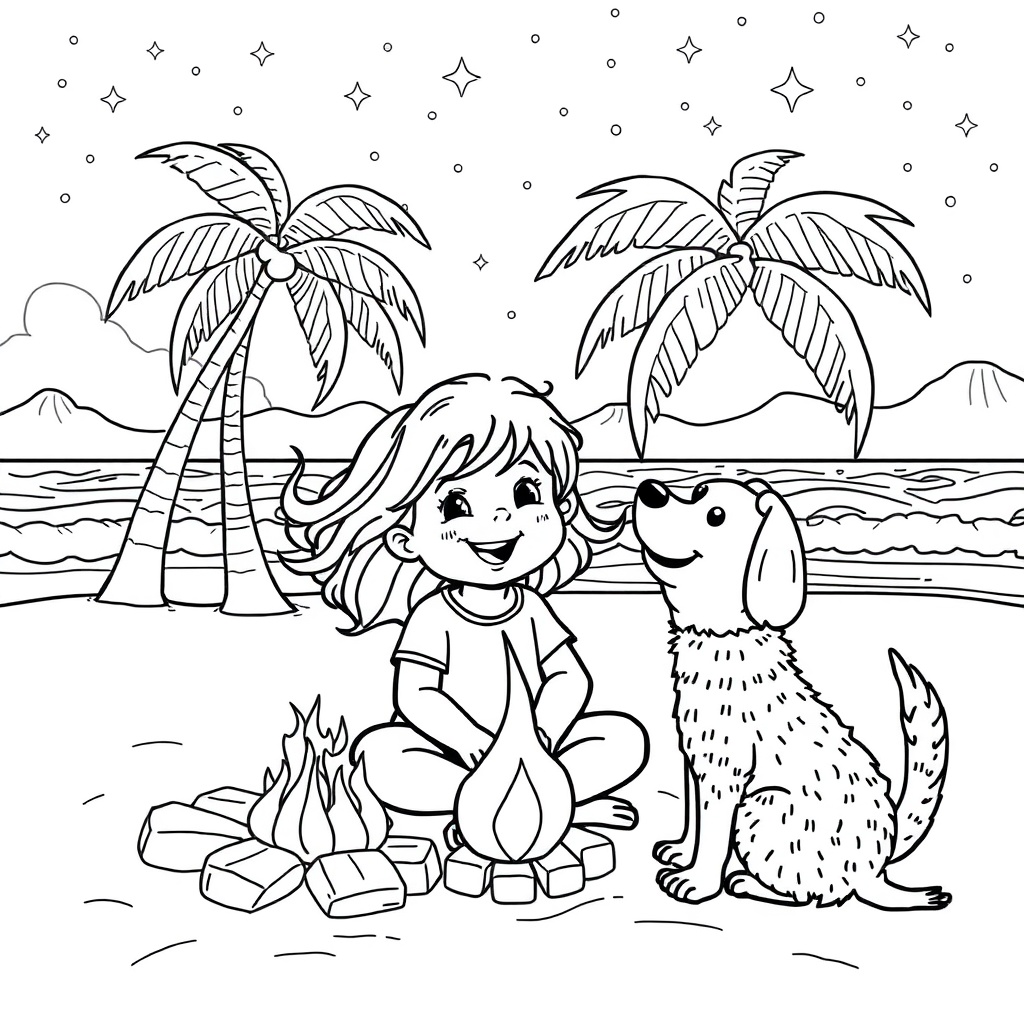 Campfire Joy on the Island