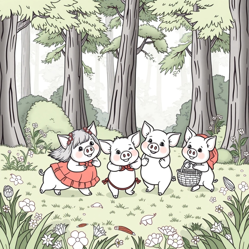 Pigs and Red Riding Hood Fun