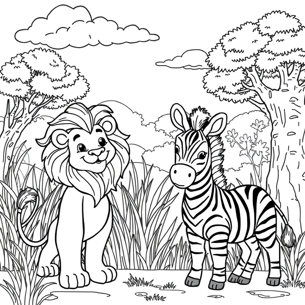 Lively Lion and Zany Zebra