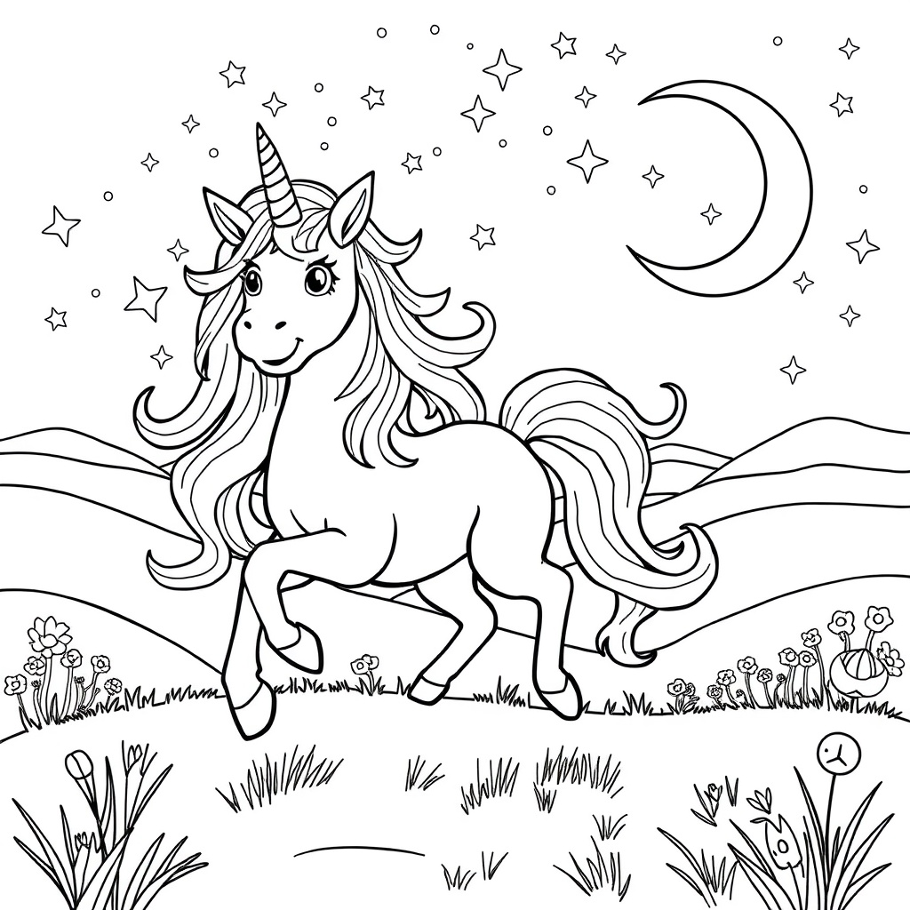Unicorn Dreams Among Stars