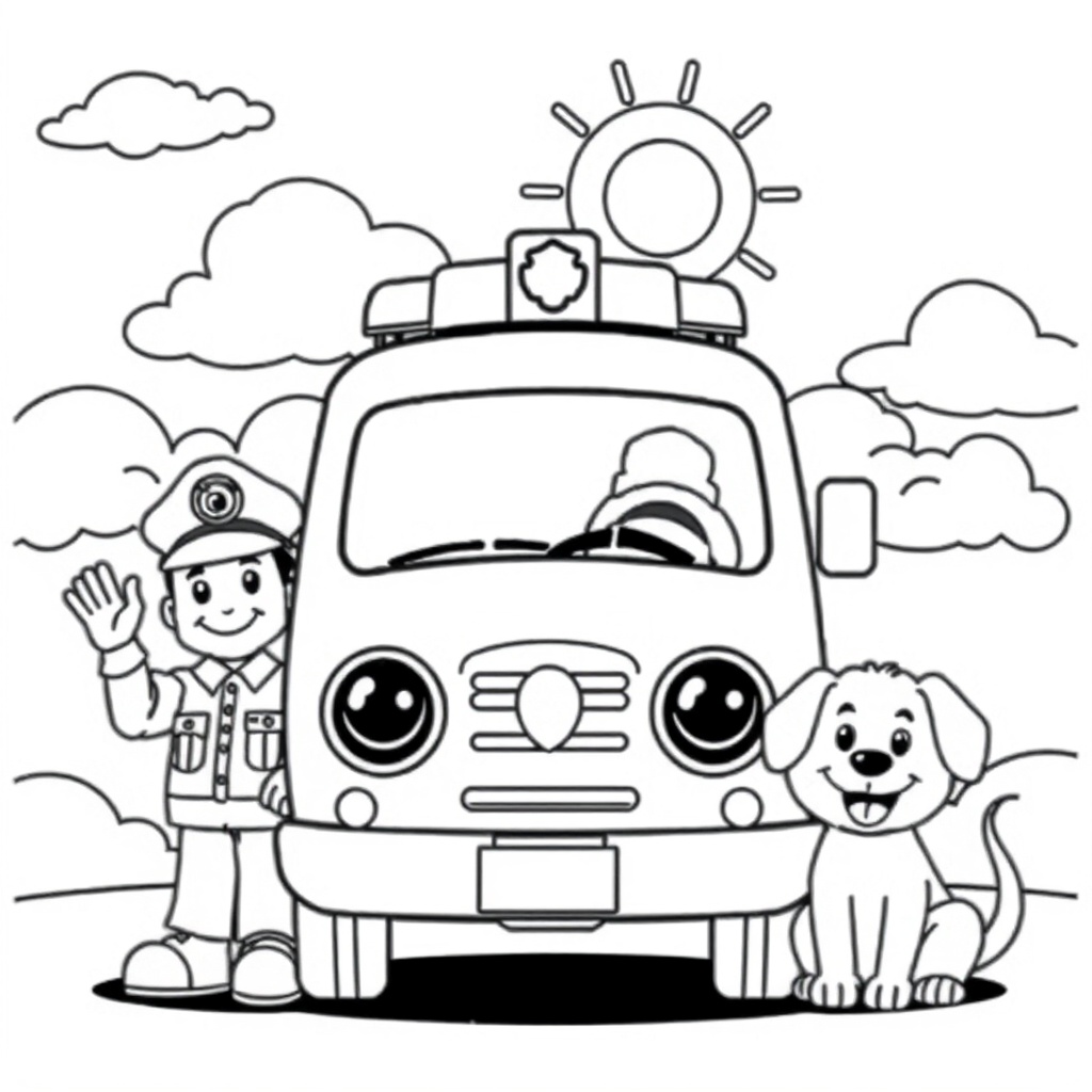 Friendly Police Van Adventure