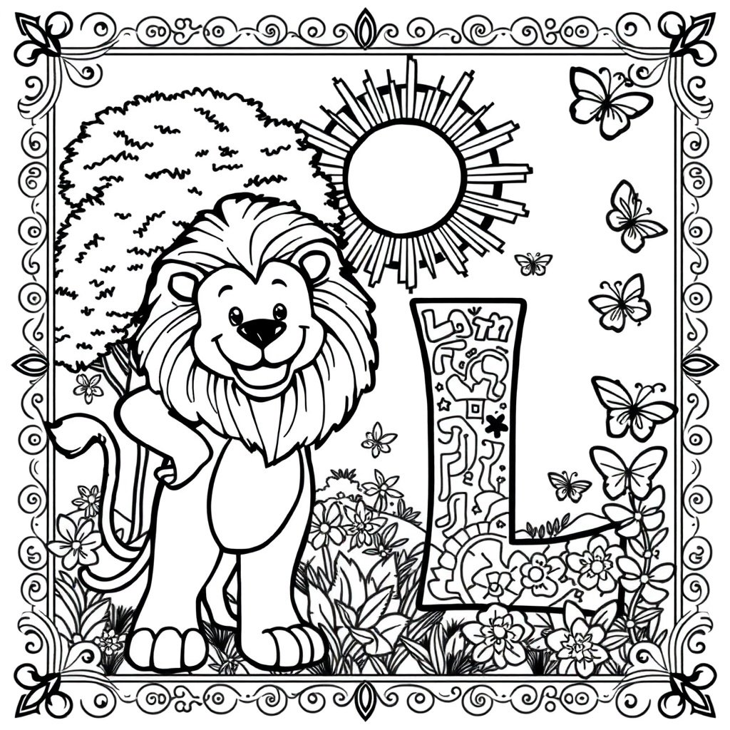Lively Letter L Lion