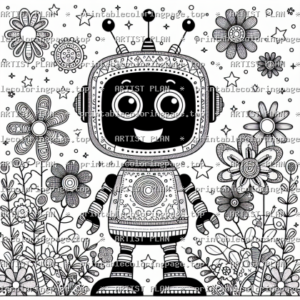 Robot in a Flower Garden